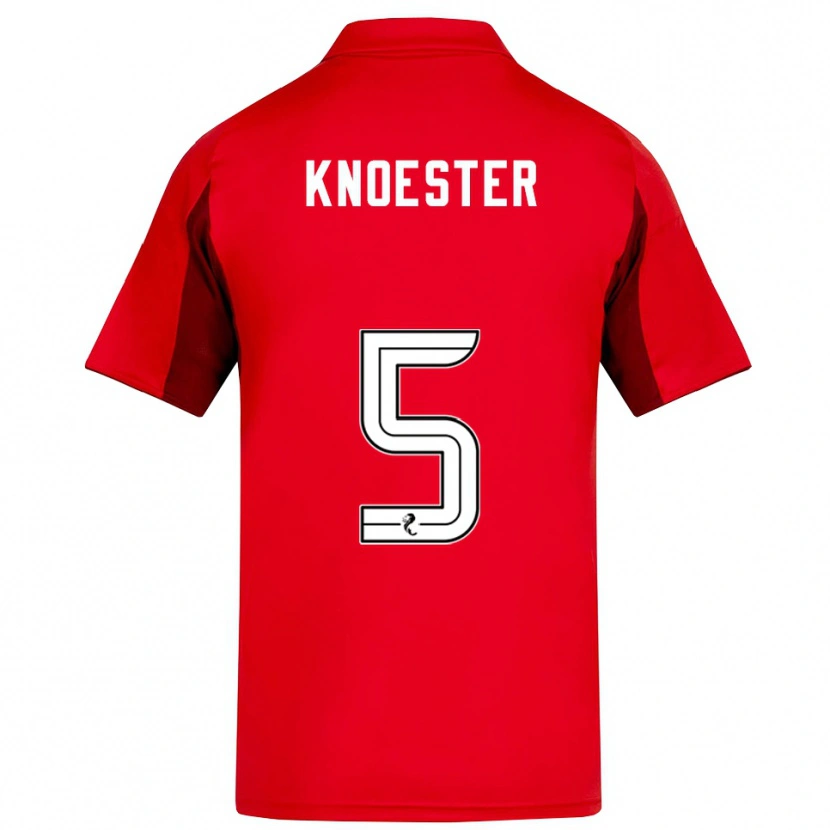 Danxen Heren Mats Knoester #5 Rood Bordeauxrood Thuisshirt Thuistenue 2025/26 T-Shirt