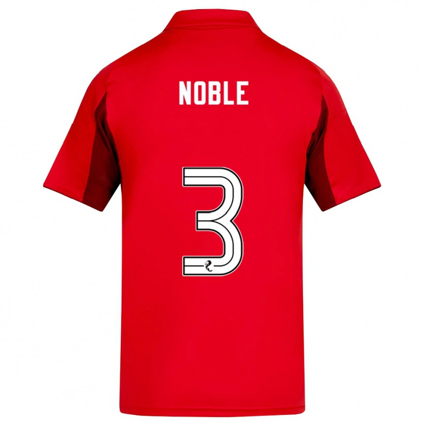 Danxen Heren Niamh Noble #3 Rood Bordeauxrood Thuisshirt Thuistenue 2025/26 T-Shirt