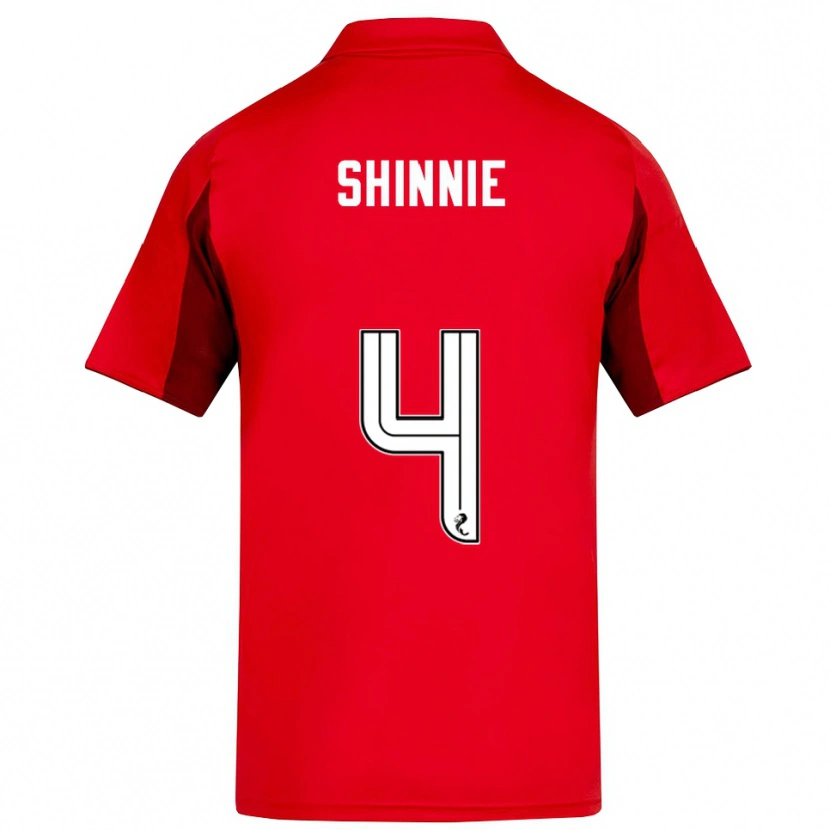 Danxen Heren Graeme Shinnie #4 Rood Bordeauxrood Thuisshirt Thuistenue 2025/26 T-Shirt