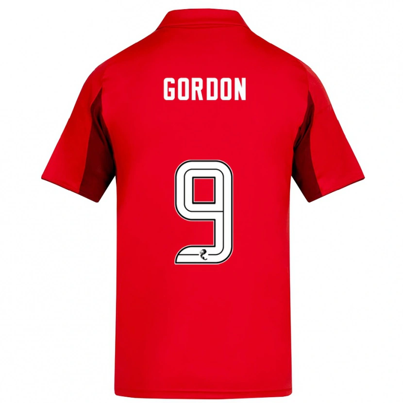 Danxen Heren Lauren Gordon #9 Rood Bordeauxrood Thuisshirt Thuistenue 2025/26 T-Shirt