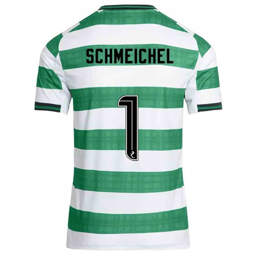 Danxen Heren Kasper Schmeichel #1 Groen Wit Thuisshirt Thuistenue 2025/26 T-Shirt