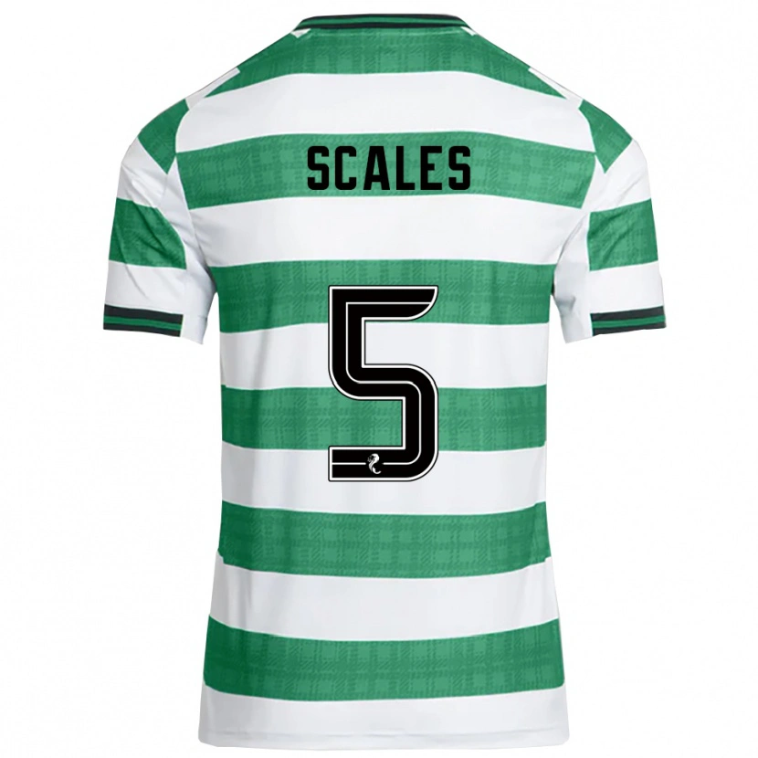 Danxen Heren Liam Scales #5 Groen Wit Thuisshirt Thuistenue 2025/26 T-Shirt