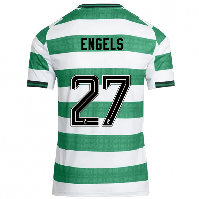 Danxen Heren Arne Engels #27 Groen Wit Thuisshirt Thuistenue 2025/26 T-Shirt