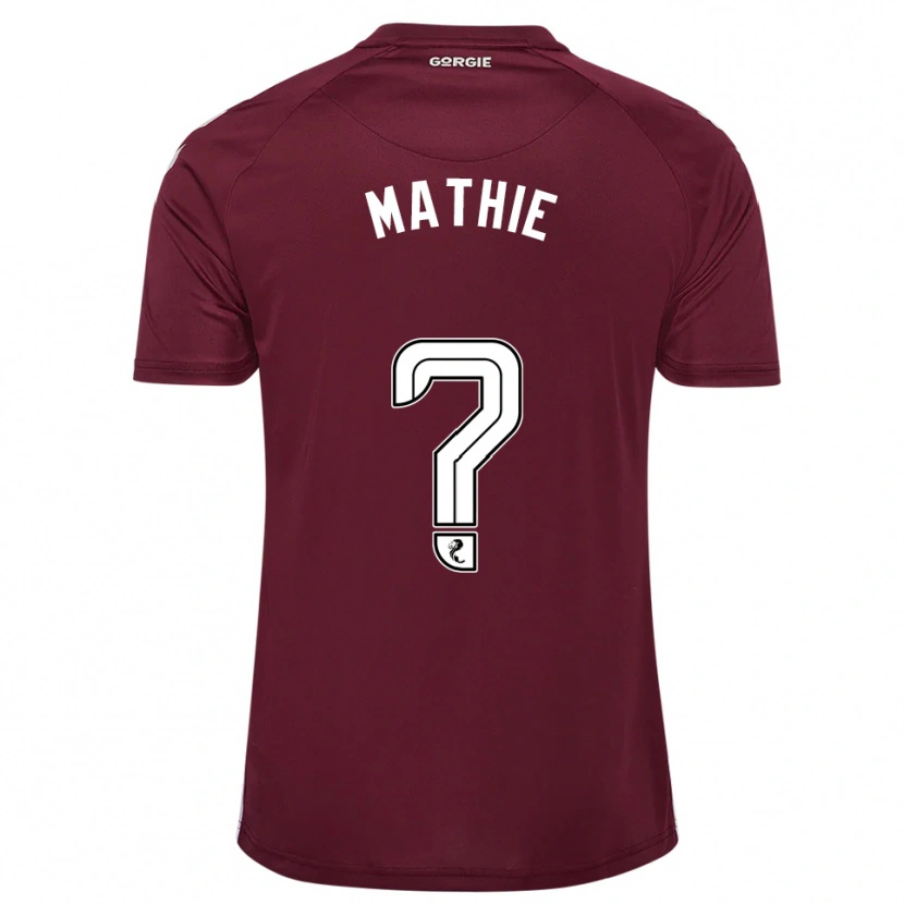 Danxen Heren Jayden Mathie #0 Bordeauxrood Wit Thuisshirt Thuistenue 2025/26 T-Shirt