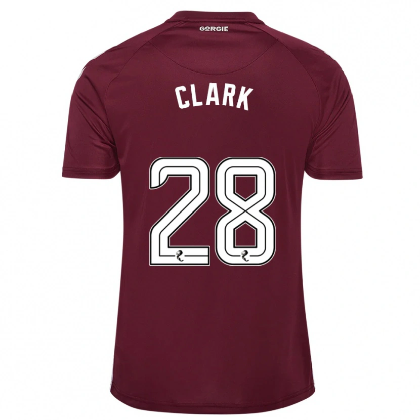 Danxen Heren Zander Clark #28 Bordeauxrood Wit Thuisshirt Thuistenue 2025/26 T-Shirt