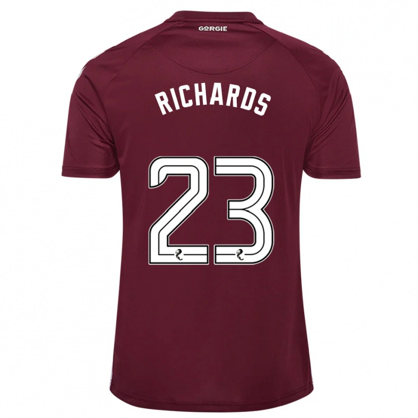 Danxen Heren Jackie Richards #23 Bordeauxrood Wit Thuisshirt Thuistenue 2025/26 T-Shirt