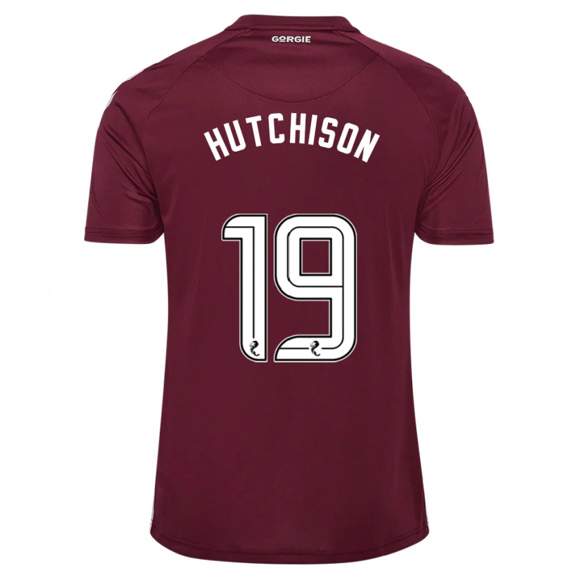 Danxen Heren Bayley Hutchison #19 Bordeauxrood Wit Thuisshirt Thuistenue 2025/26 T-Shirt