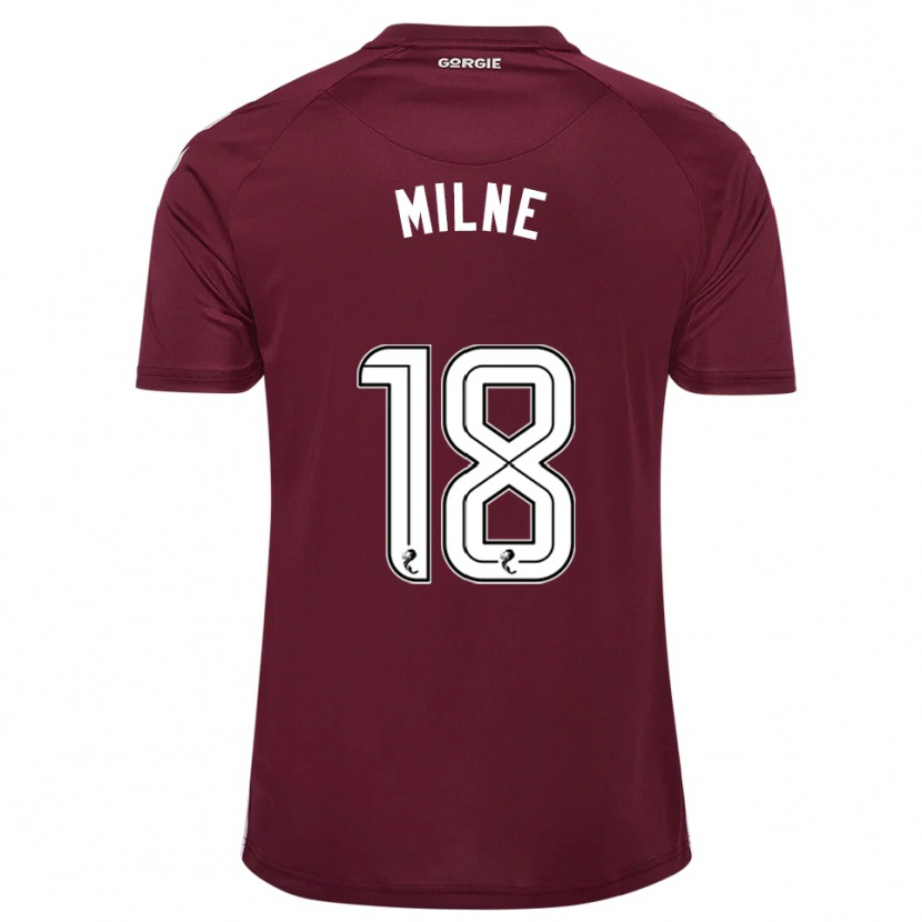 Danxen Heren Harry Milne #18 Bordeauxrood Wit Thuisshirt Thuistenue 2025/26 T-Shirt