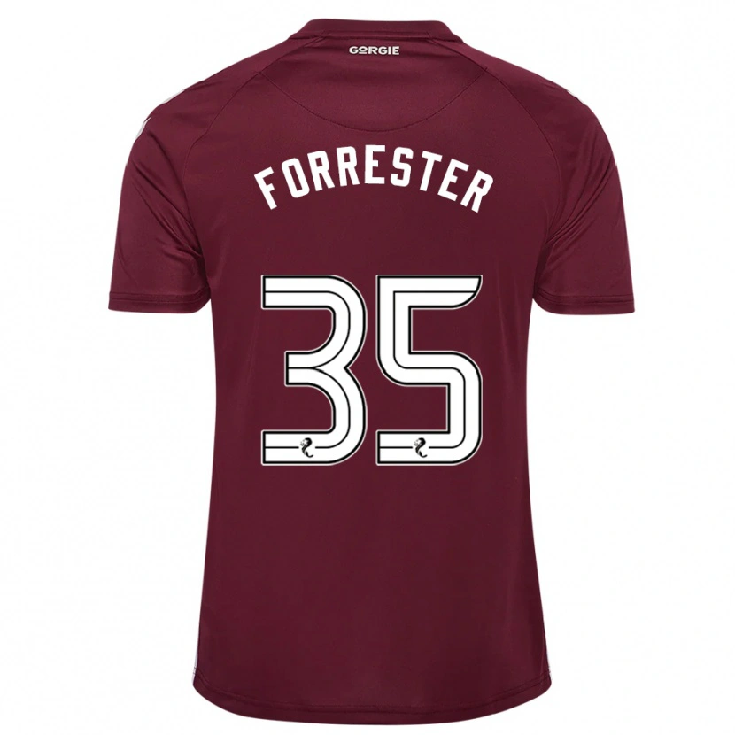 Danxen Heren Adam Forrester #35 Bordeauxrood Wit Thuisshirt Thuistenue 2025/26 T-Shirt