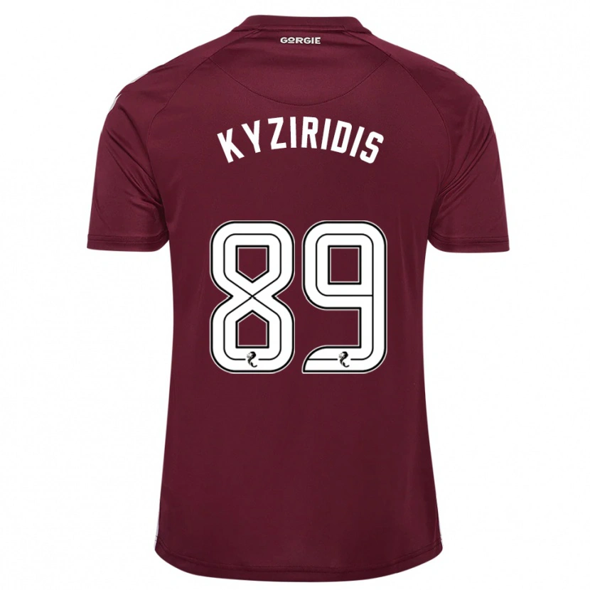 Danxen Heren Alexandros Kyziridis #89 Bordeauxrood Wit Thuisshirt Thuistenue 2025/26 T-Shirt