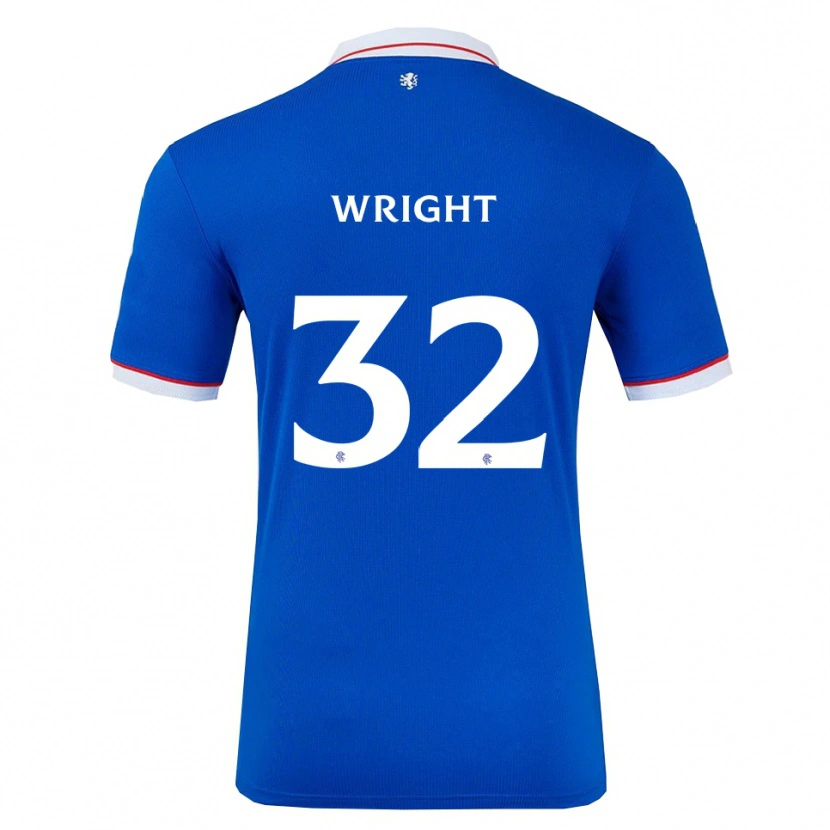 Danxen Heren Kieran Wright #32 Blauw Wit Thuisshirt Thuistenue 2025/26 T-Shirt