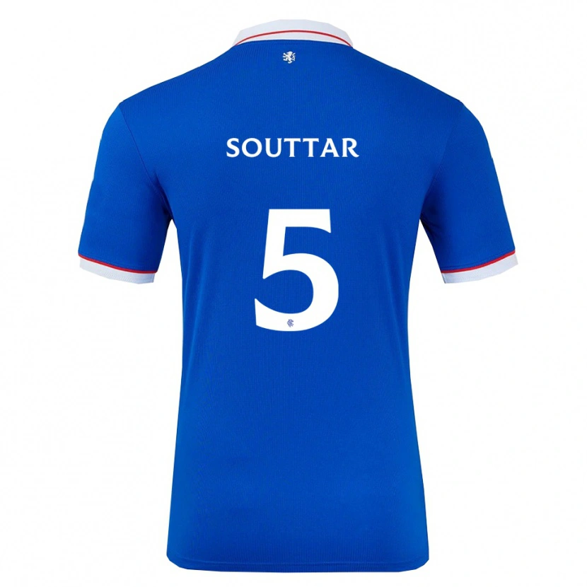 Danxen Heren John Souttar #5 Blauw Wit Thuisshirt Thuistenue 2025/26 T-Shirt