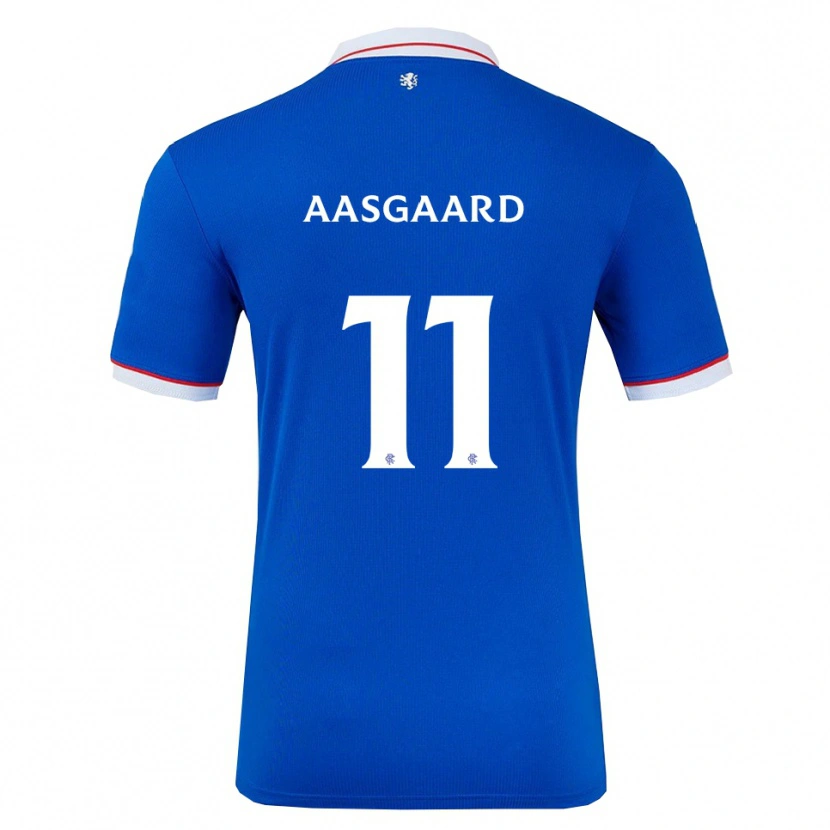 Danxen Heren Thelo Aasgaard #11 Blauw Wit Thuisshirt Thuistenue 2025/26 T-Shirt
