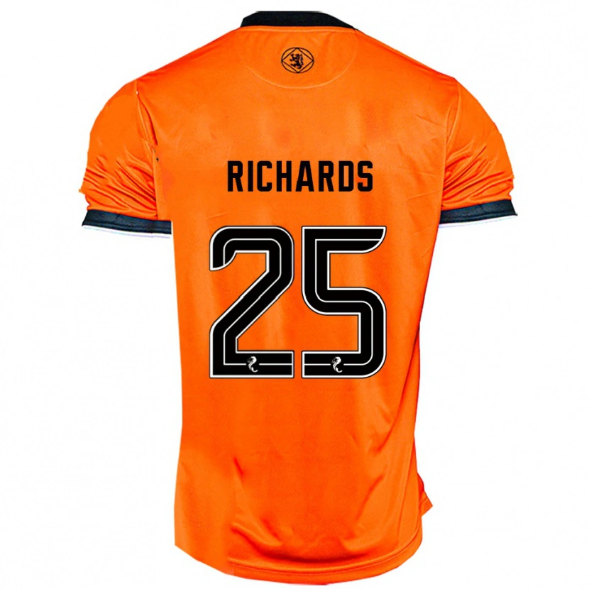 Danxen Heren Dave Richards #25 Oranje Zwart Thuisshirt Thuistenue 2025/26 T-Shirt