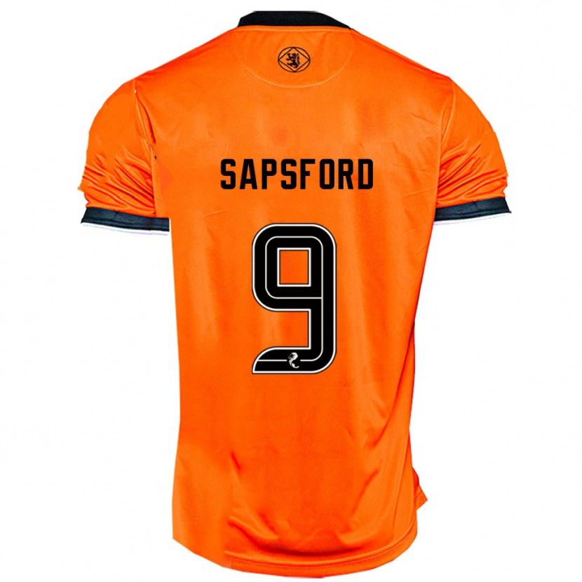 Danxen Heren Zachary Sapsford #9 Oranje Zwart Thuisshirt Thuistenue 2025/26 T-Shirt