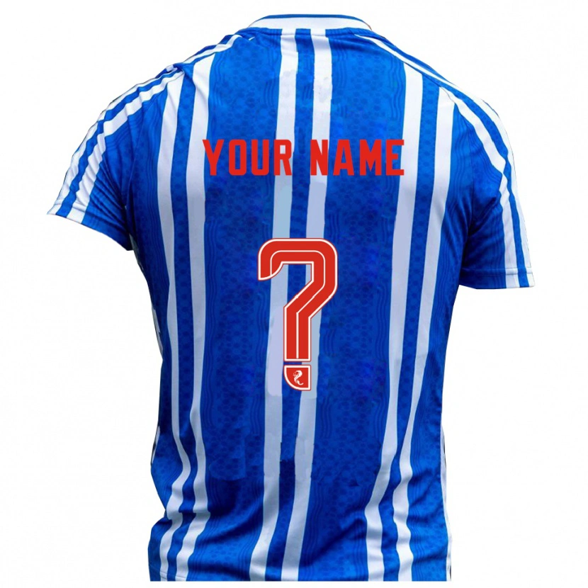 Danxen Heren Uw Naam #0 Blauw Wit Thuisshirt Thuistenue 2025/26 T-Shirt
