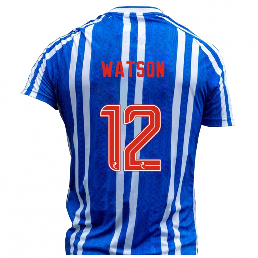 Danxen Heren David Watson #12 Blauw Wit Thuisshirt Thuistenue 2025/26 T-Shirt