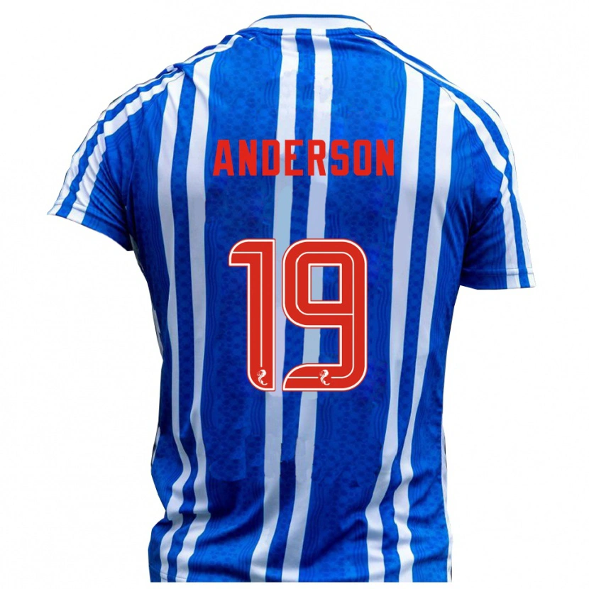 Danxen Heren Bruce Anderson #19 Blauw Wit Thuisshirt Thuistenue 2025/26 T-Shirt