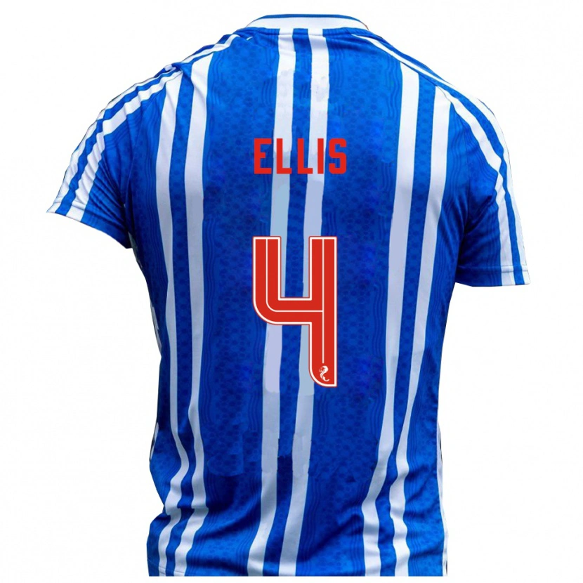 Danxen Heren Ruari Ellis #4 Blauw Wit Thuisshirt Thuistenue 2025/26 T-Shirt