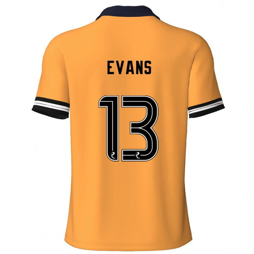 Danxen Heren Lauren Evans #13 Geel Zwart Thuisshirt Thuistenue 2025/26 T-Shirt