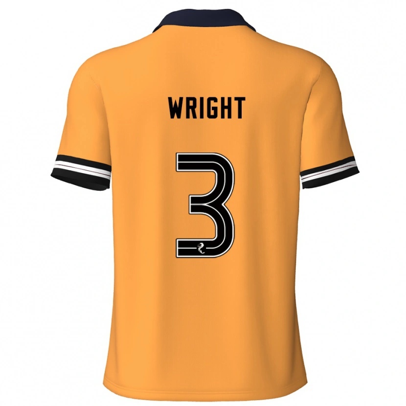 Danxen Heren Duncan Wright #3 Geel Zwart Thuisshirt Thuistenue 2025/26 T-Shirt