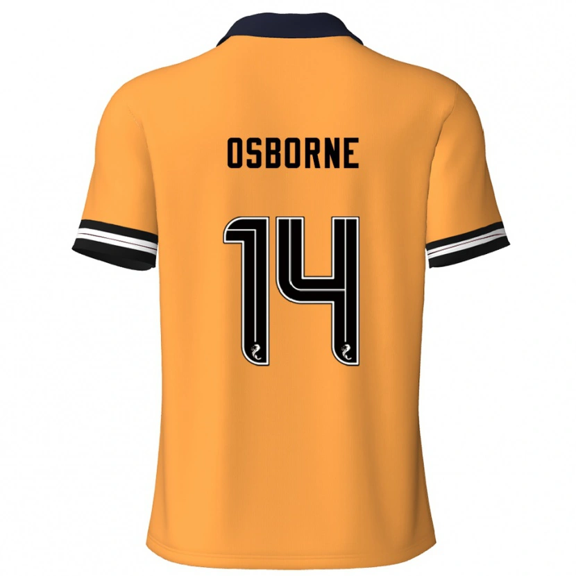 Danxen Heren Ellie Osborne #14 Geel Zwart Thuisshirt Thuistenue 2025/26 T-Shirt