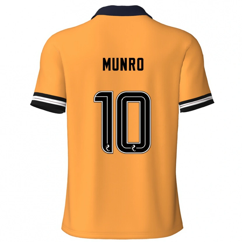 Danxen Heren Vhairi Munro #10 Geel Zwart Thuisshirt Thuistenue 2025/26 T-Shirt