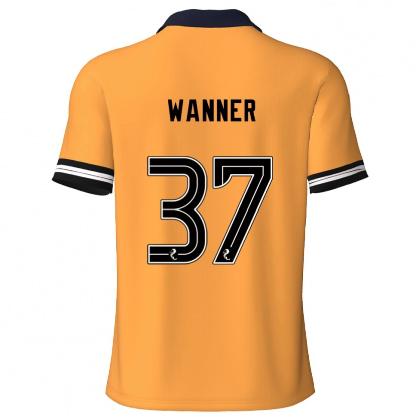 Danxen Heren Jannik Wanner #37 Geel Zwart Thuisshirt Thuistenue 2025/26 T-Shirt
