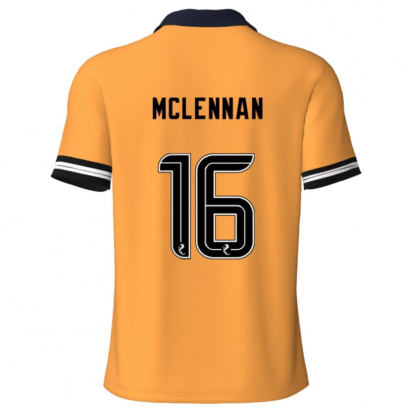 Danxen Heren Connor Mclennan #16 Geel Zwart Thuisshirt Thuistenue 2025/26 T-Shirt
