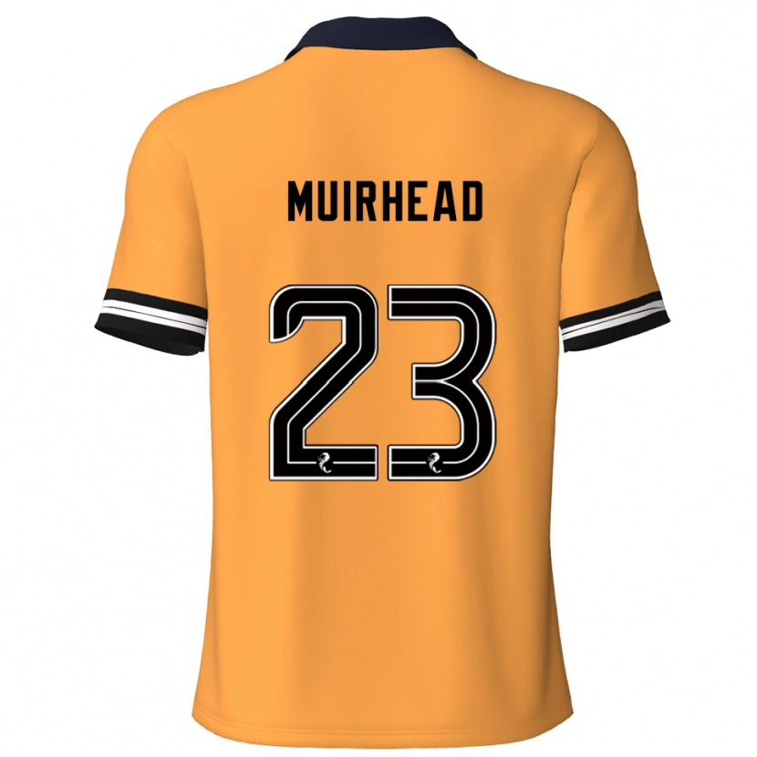 Danxen Heren Robbie Muirhead #23 Geel Zwart Thuisshirt Thuistenue 2025/26 T-Shirt