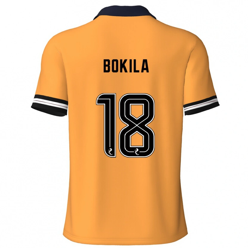 Danxen Heren Jeremy Bokila #18 Geel Zwart Thuisshirt Thuistenue 2025/26 T-Shirt