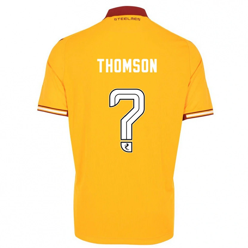Danxen Heren Aaron Thomson #0 Geel Bordeauxrood Thuisshirt Thuistenue 2025/26 T-Shirt