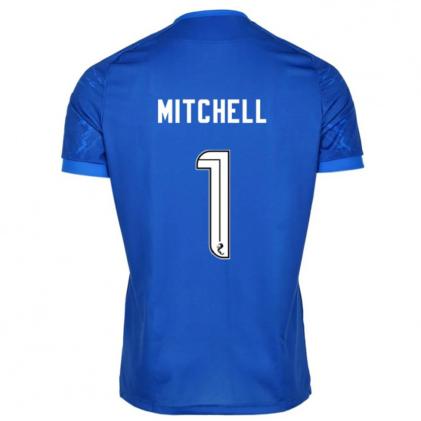 Danxen Heren Ellie Mitchell #1 Blauw Wit Thuisshirt Thuistenue 2025/26 T-Shirt