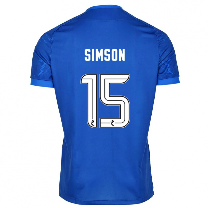 Danxen Heren Steffi Simson #15 Blauw Wit Thuisshirt Thuistenue 2025/26 T-Shirt