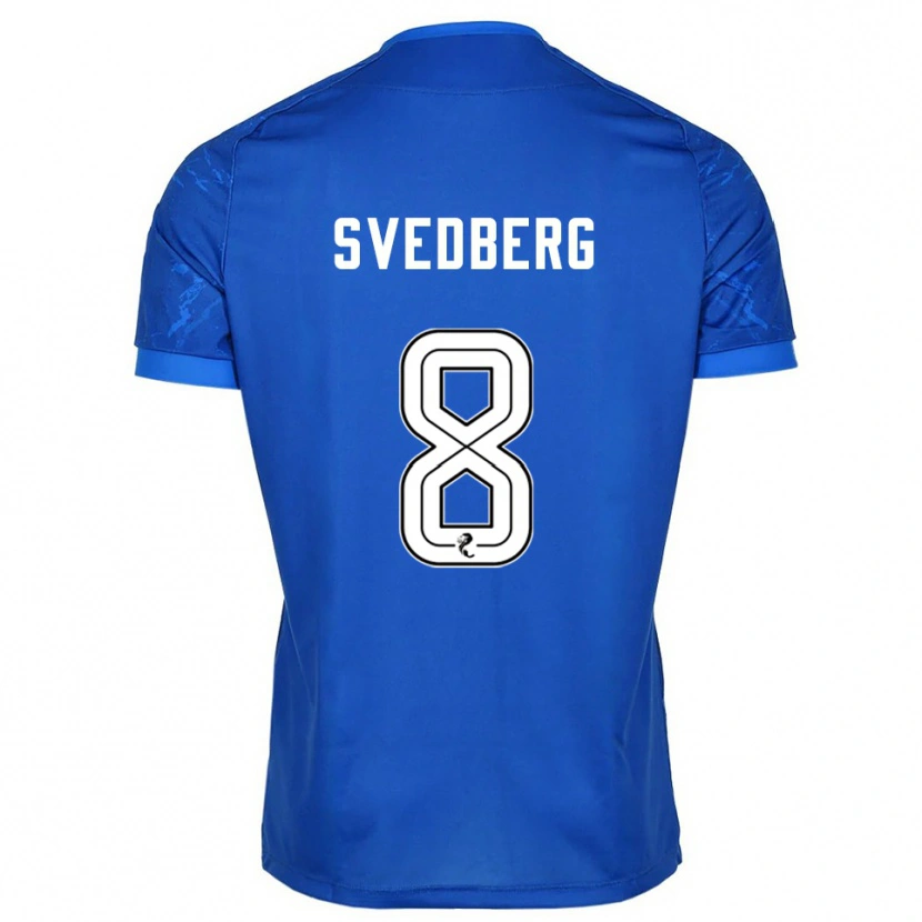 Danxen Heren Jonathan Svedberg #8 Blauw Wit Thuisshirt Thuistenue 2025/26 T-Shirt