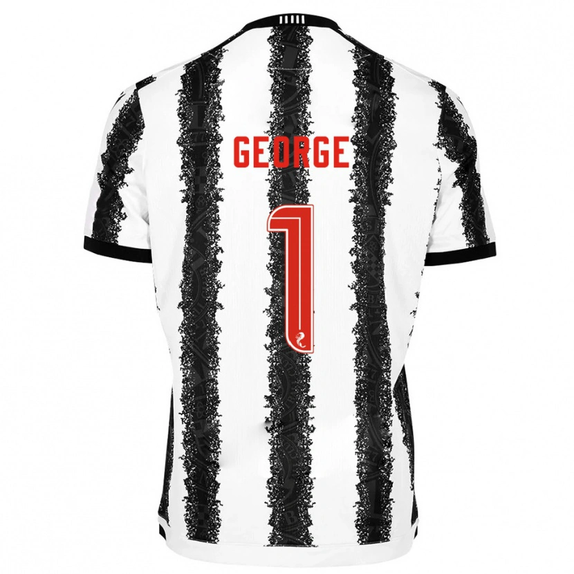 Danxen Heren Shamal George #1 Wit Zwart Thuisshirt Thuistenue 2025/26 T-Shirt