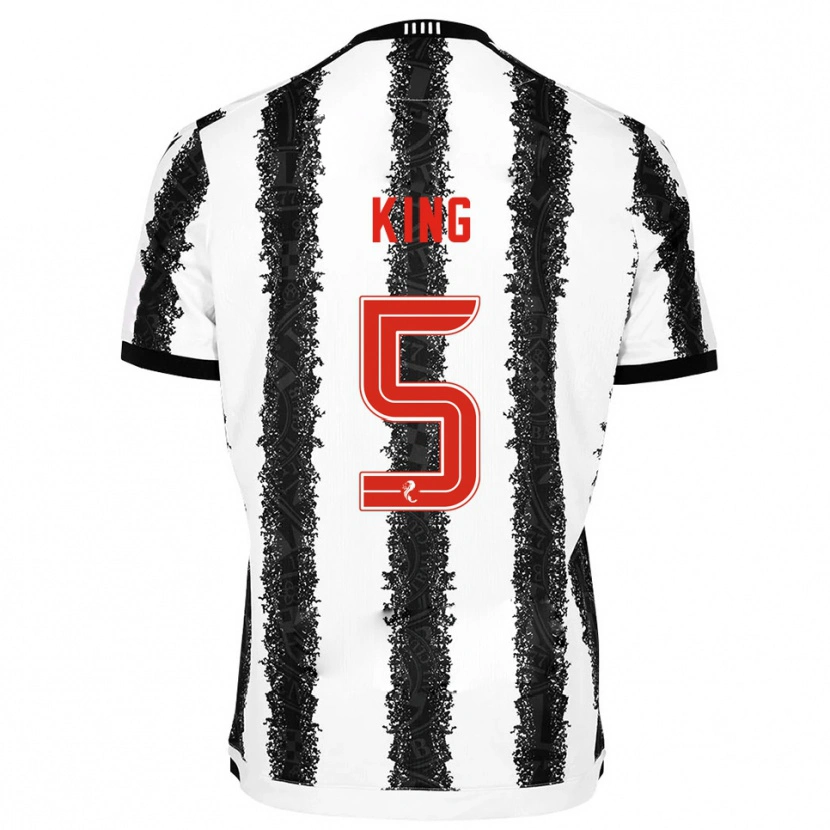 Danxen Heren Richard King #5 Wit Zwart Thuisshirt Thuistenue 2025/26 T-Shirt