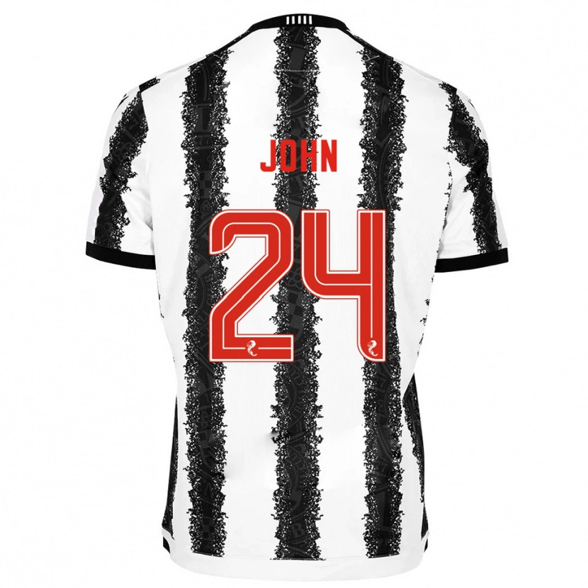 Danxen Heren Declan John #24 Wit Zwart Thuisshirt Thuistenue 2025/26 T-Shirt