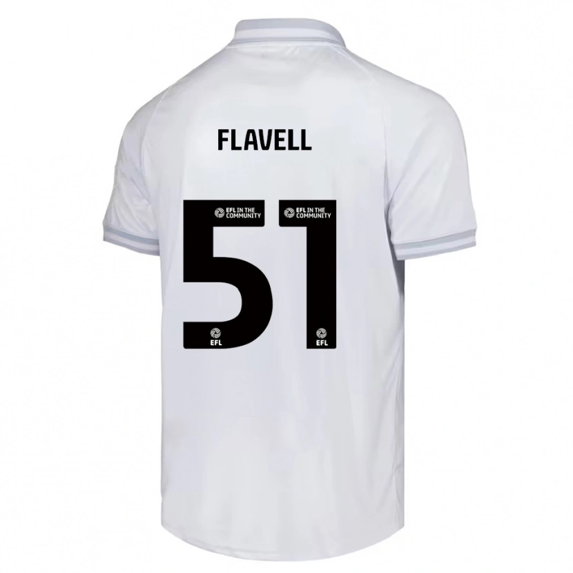 Danxen Heren Kieren Flavell #51 Wit Grijs Zwart Uitshirt Uittenue 2025/26 T-Shirt
