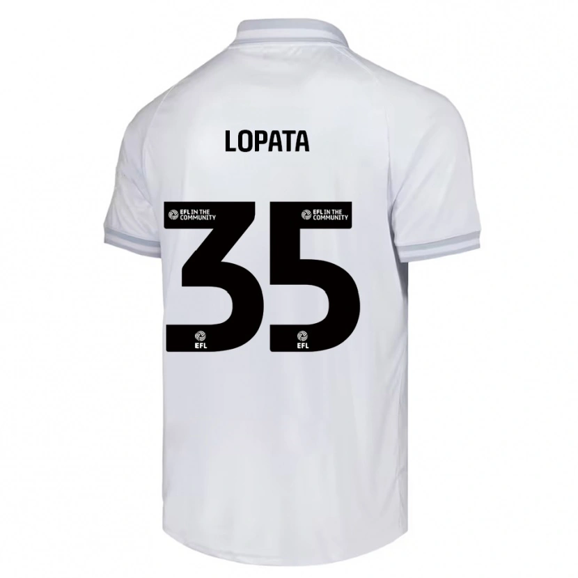 Danxen Heren Kacper Lopata #35 Wit Grijs Zwart Uitshirt Uittenue 2025/26 T-Shirt
