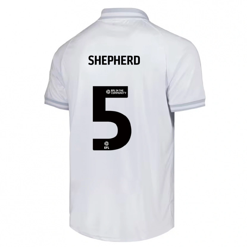 Danxen Heren Jack Shepherd #5 Wit Grijs Zwart Uitshirt Uittenue 2025/26 T-Shirt