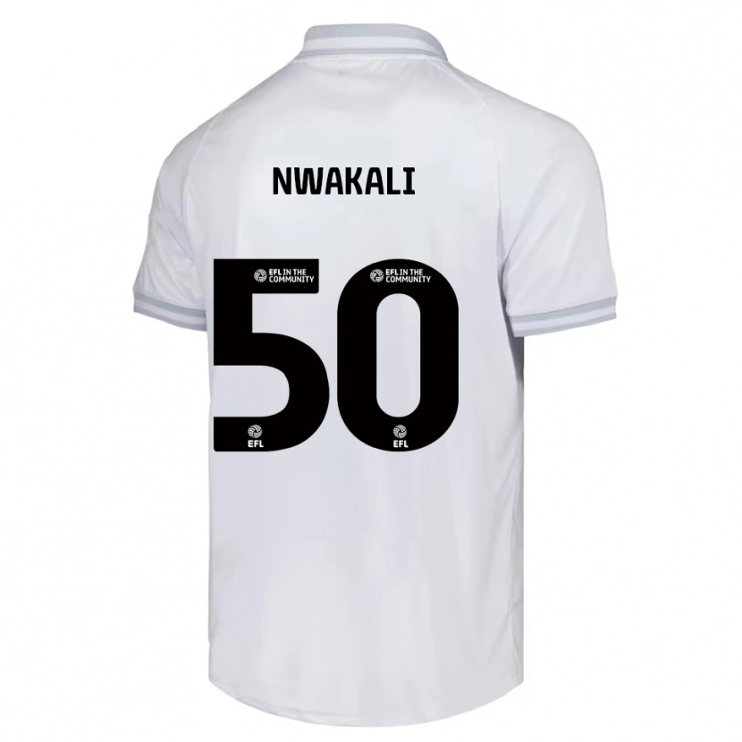 Danxen Heren Kelechi Nwakali #50 Wit Grijs Zwart Uitshirt Uittenue 2025/26 T-Shirt