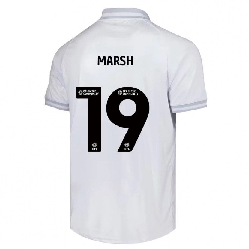 Danxen Heren Aiden Marsh #19 Wit Grijs Zwart Uitshirt Uittenue 2025/26 T-Shirt