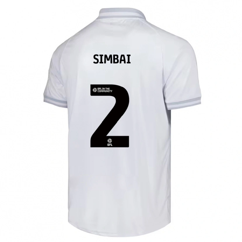 Danxen Heren Kingston Simbai #2 Wit Grijs Zwart Uitshirt Uittenue 2025/26 T-Shirt