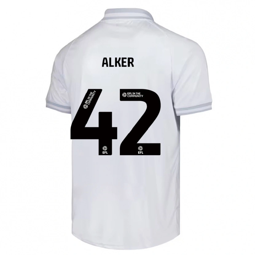 Danxen Heren Luke Alker #42 Wit Grijs Zwart Uitshirt Uittenue 2025/26 T-Shirt