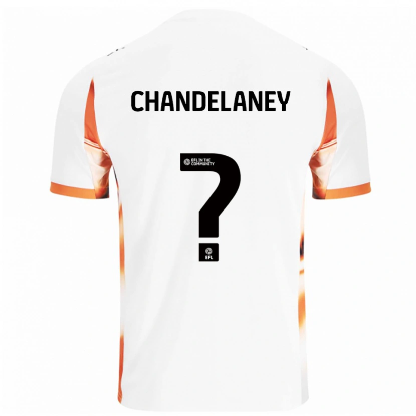 Danxen Heren Yulan Chandelaney #0 Wit Oranje Zwart Uitshirt Uittenue 2025/26 T-Shirt
