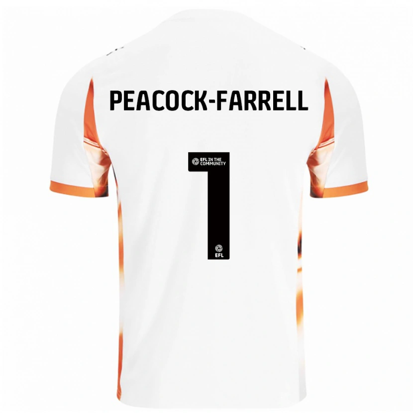 Danxen Heren Bailey Peacock-Farrell #1 Wit Oranje Zwart Uitshirt Uittenue 2025/26 T-Shirt