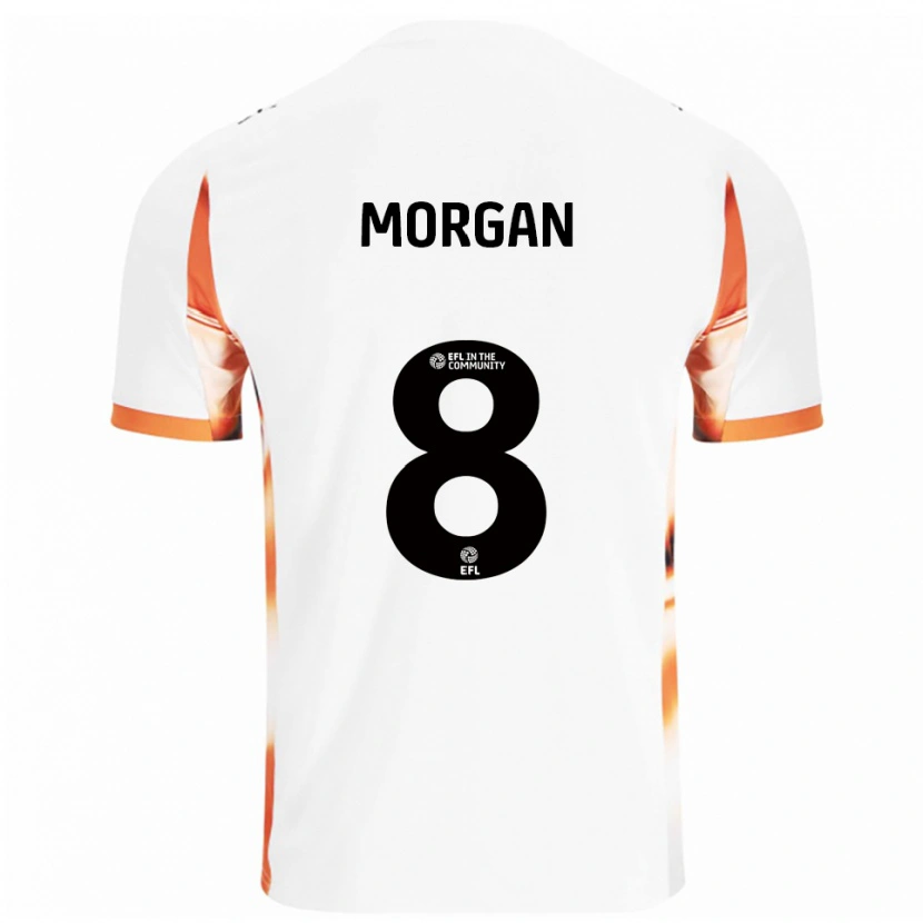 Danxen Heren Albie Morgan #8 Wit Oranje Zwart Uitshirt Uittenue 2025/26 T-Shirt