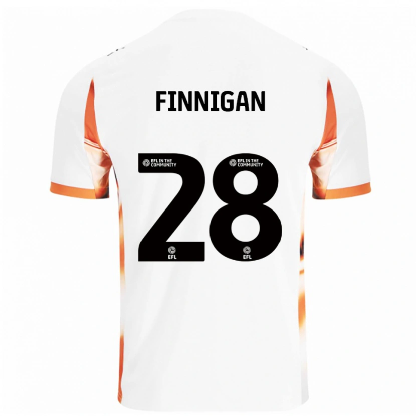 Danxen Heren Ryan Finnigan #28 Wit Oranje Zwart Uitshirt Uittenue 2025/26 T-Shirt