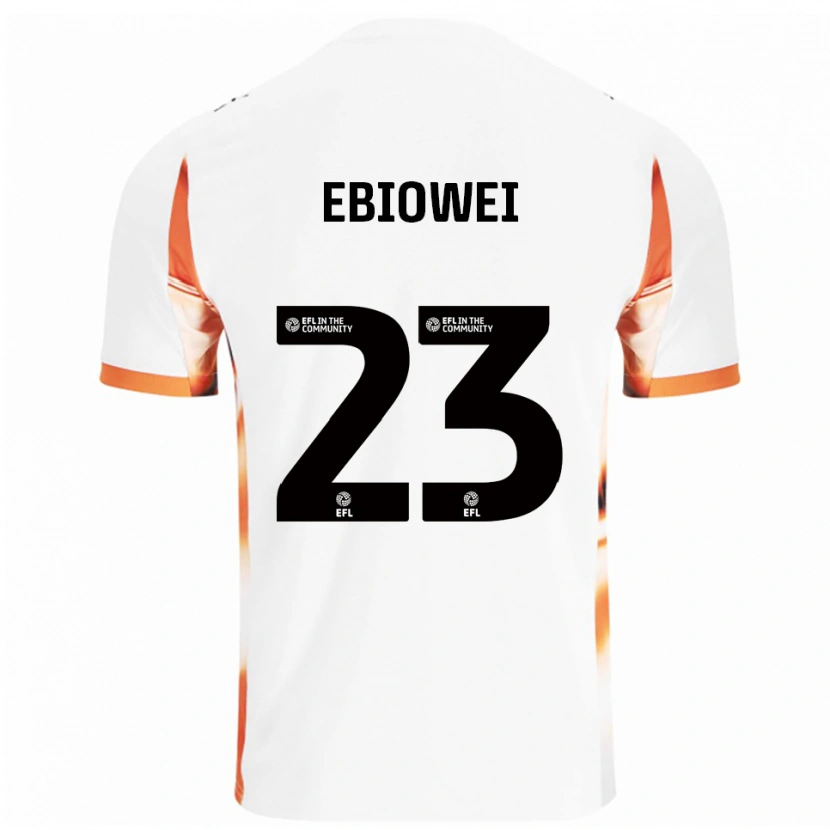 Danxen Heren Malcolm Ebiowei #23 Wit Oranje Zwart Uitshirt Uittenue 2025/26 T-Shirt